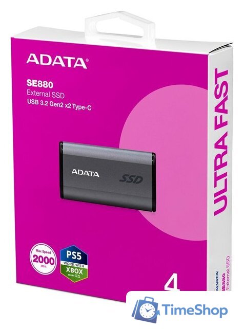 Внешний накопитель ADATA Elite SE880 4TB AELI-SE880-4TCGY - Изображение №5 — Интернет-магазин Time-Shop