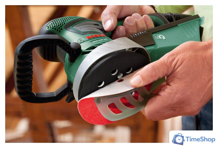 Эксцентриковая шлифмашина Bosch PEX 400 AE 06033A4000 - Изображение №4 — Интернет-магазин Time-Shop