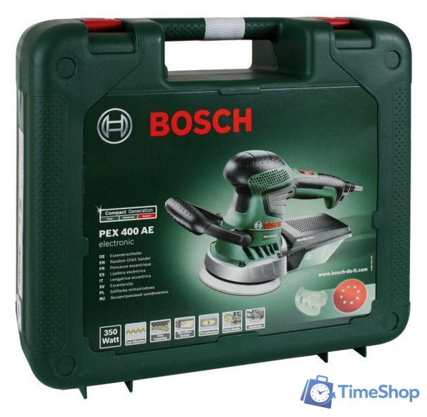 Эксцентриковая шлифмашина Bosch PEX 400 AE 06033A4000 - Изображение №10 — Интернет-магазин Time-Shop