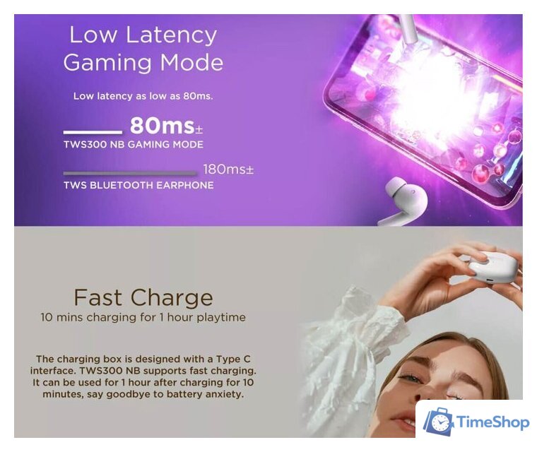 Наушники Edifier TWS300 NB - Изображение №7 — Интернет-магазин Time-Shop