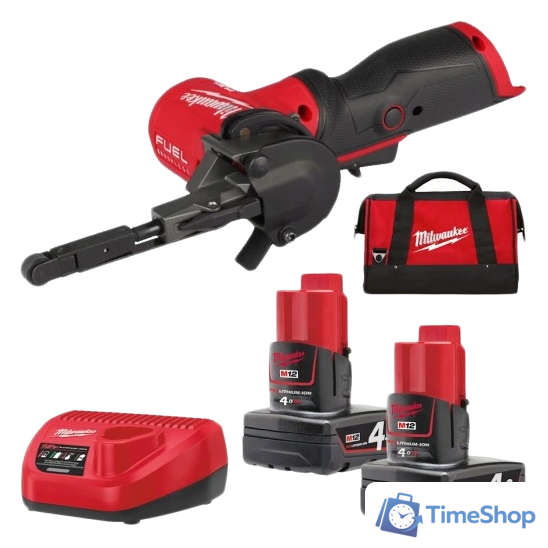 Ленточная шлифмашина Milwaukee M12 Fuel FBFL10-402B (с 2-мя АКБ, сумка) - Изображение №1 — Интернет-магазин Time-Shop