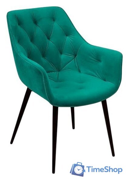 Стул с подлокотниками Ваш день Archi Barkhat 19 (зеленый) - Изображение №1 — Интернет-магазин Time-Shop