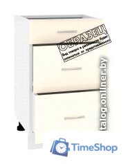 Шкаф напольный Кортекс-мебель Корнелия Лира НШ60р3ш без столешницы (белый) - Изображение №2 — Интернет-магазин Time-Shop