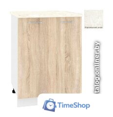 Шкаф напольный Кортекс-мебель Корнелия Лира НШ60р (дуб сонома/королевский опал) - Изображение №1 — Интернет-магазин Time-Shop