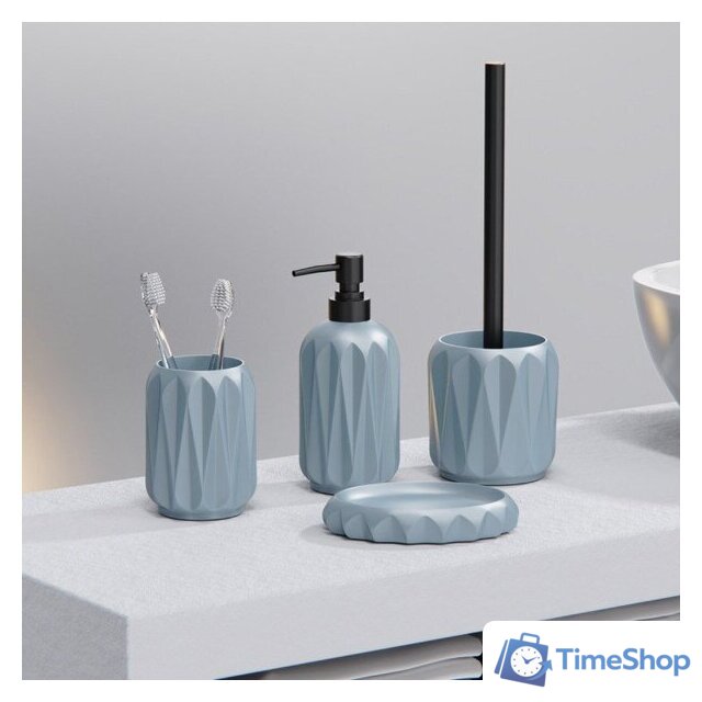 Аксессуары для ванной и туалета FORA Triangle (4 предмета) - Изображение №7 — Интернет-магазин Time-Shop