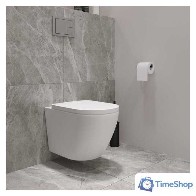 Унитаз подвесной Lauter Vortex 2110830 с кнопкой 219704HD (узкая, черный) - Изображение №11 — Интернет-магазин Time-Shop