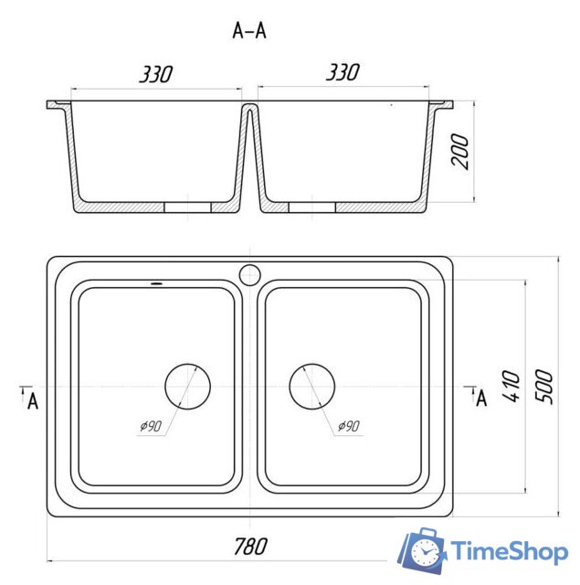 Кухонная мойка Gerhans C02 (графит) - Изображение №2 — Интернет-магазин Time-Shop