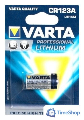 Батарейка Varta Lithium CR123A - Изображение №1 — Интернет-магазин Time-Shop