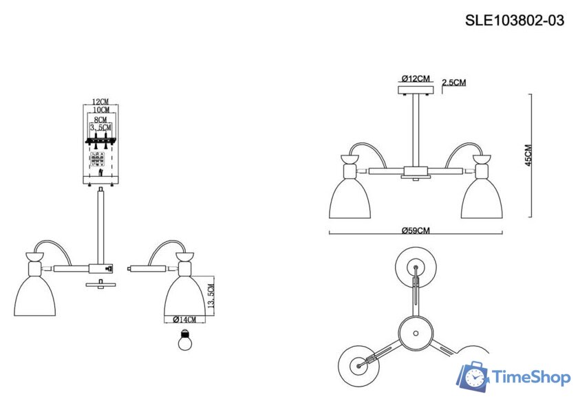 Люстра средней высоты Evoluce Balcamo SLE103802-03 - Изображение №10 — Интернет-магазин Time-Shop
