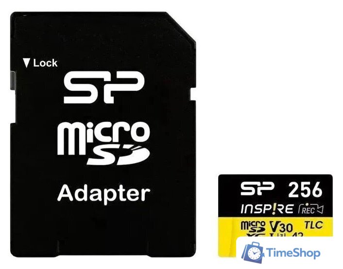 Карта памяти Silicon-Power Inspire microSDXC SP256GBSTXLA2V1NSP 256GB (с адаптером) - Изображение №1 — Интернет-магазин Time-Shop