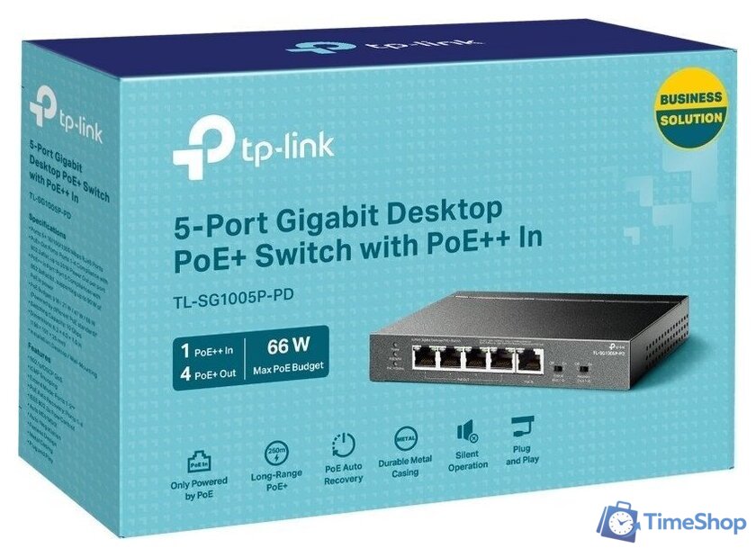 Неуправляемый коммутатор TP-Link TL-SG1005P-PD М1 - Изображение №6 — Интернет-магазин Time-Shop
