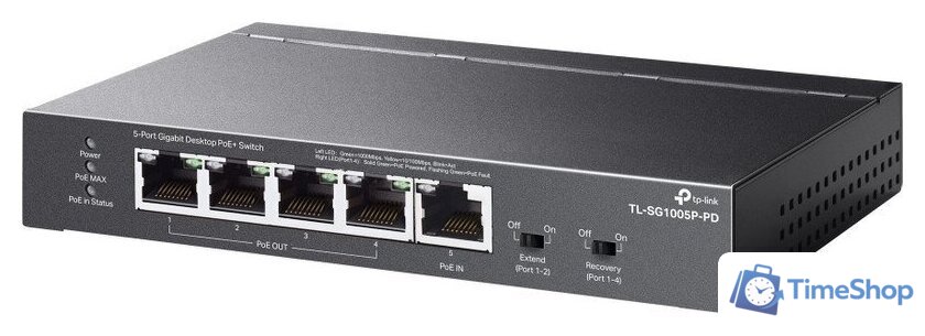 Неуправляемый коммутатор TP-Link TL-SG1005P-PD М1 - Изображение №3 — Интернет-магазин Time-Shop