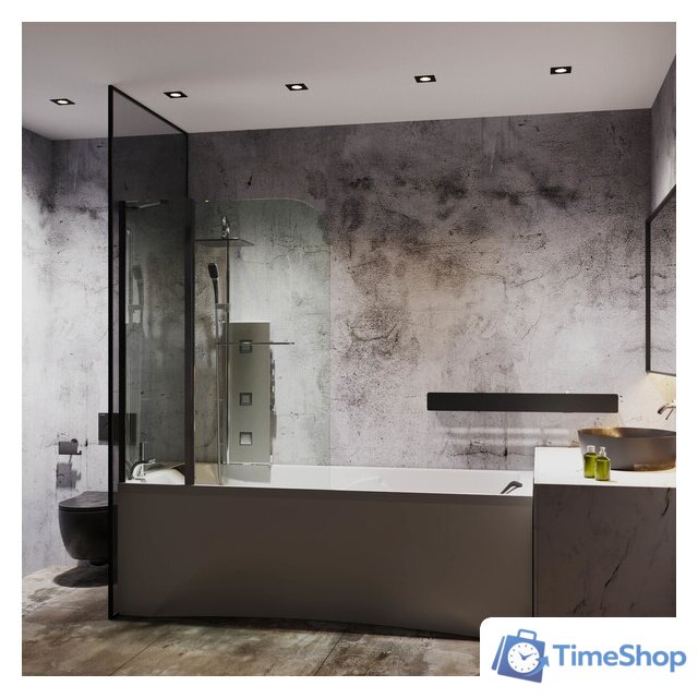 Стеклянная шторка для ванны Roxen Brimen 52010-120 120х140 - Изображение №3 — Интернет-магазин Time-Shop