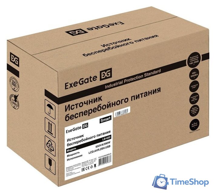 Источник бесперебойного питания ExeGate Smart LB-650.LCD.AVR.2SH.USB - Изображение №8 — Интернет-магазин Time-Shop