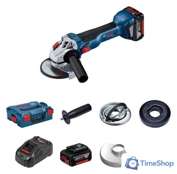 Угловая шлифмашина Bosch GWS 18V-10 Professional 06019J4004 (с 2-мя АКБ, кейс) - Изображение №1 — Интернет-магазин Time-Shop