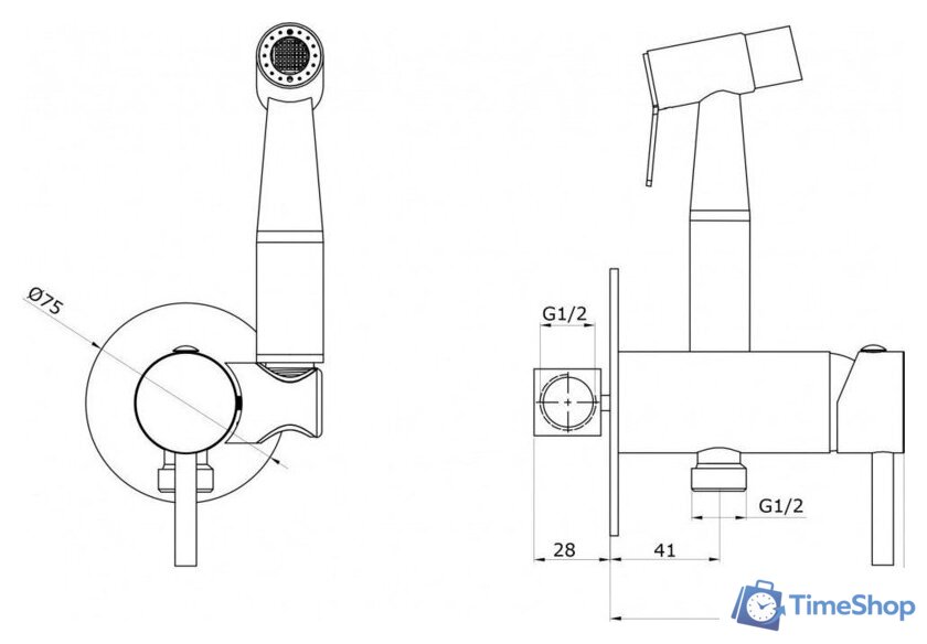 Гигиенический душ Vieir V462551-F - Изображение №2 — Интернет-магазин Time-Shop
