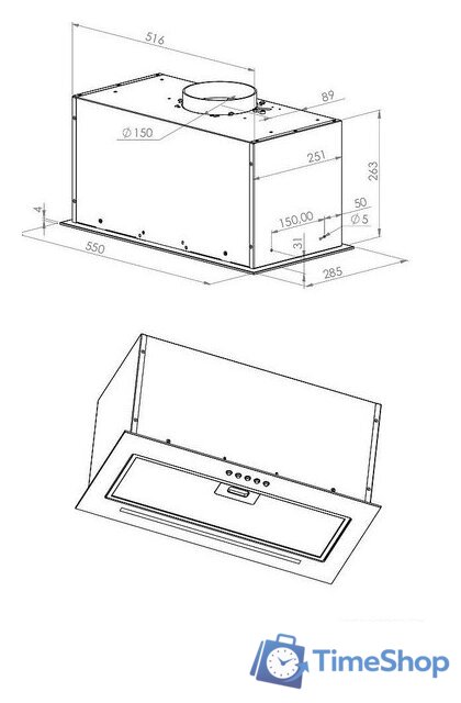 Кухонная вытяжка Kernau KBH 2260 B - Изображение №4 — Интернет-магазин Time-Shop