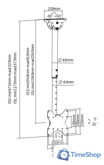 Кронштейн для телевизора Arm Media LCD-1600 - Изображение №2 — Интернет-магазин Time-Shop