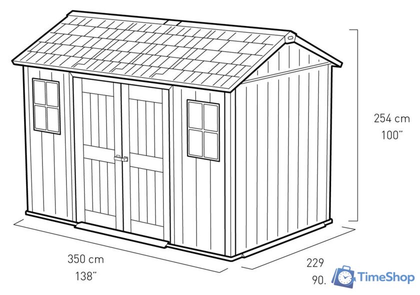  Keter Oakland 1175SD (2.29x3.5 м) - Изображение №5 — Интернет-магазин Time-Shop
