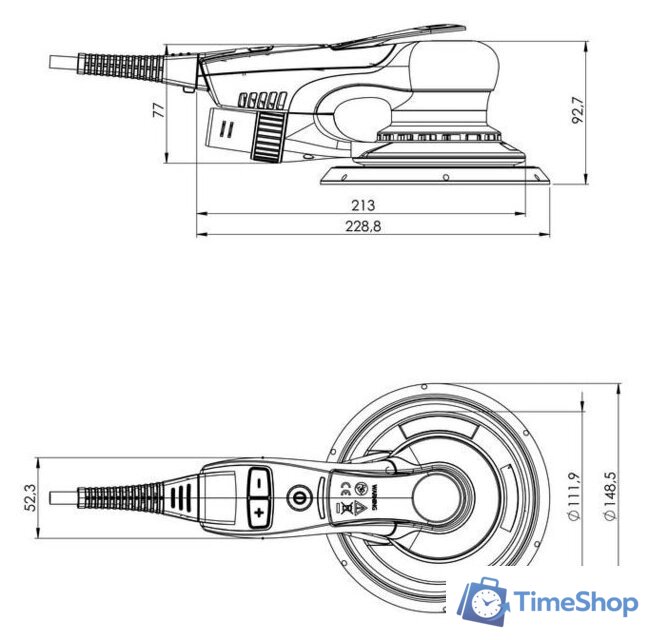 Эксцентриковая шлифмашина Metabo SXE 150-5.0 BL 615050000 - Изображение №4 — Интернет-магазин Time-Shop