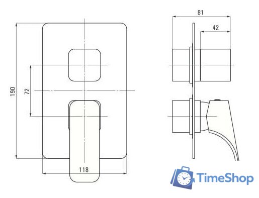 Смеситель без скрытого механизма Deante Hiacynt BXY NQHM - Изображение №2 — Интернет-магазин Time-Shop