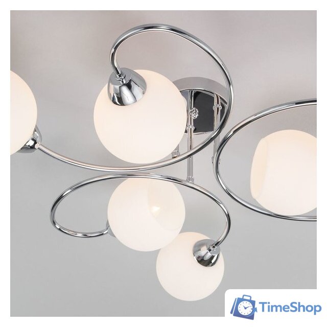 Припотолочная люстра Евросвет Tulia 30136/6 (хром) - Изображение №4 — Интернет-магазин Time-Shop