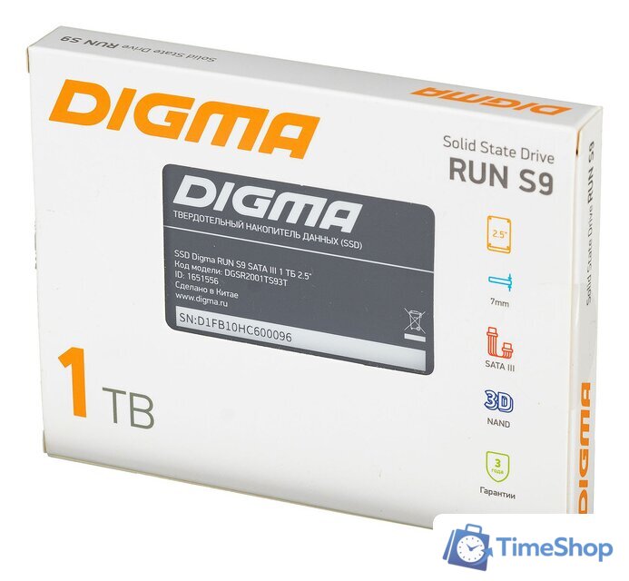 SSD Digma Run S9 1TB DGSR2001TS93T - Изображение №10 — Интернет-магазин Time-Shop