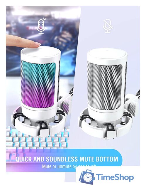 Проводной микрофон FIFINE A6V (белый) - Изображение №2 — Интернет-магазин Time-Shop