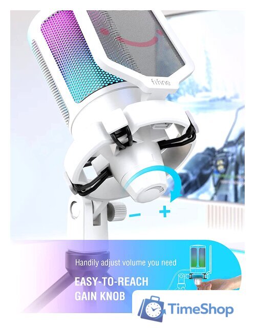 Проводной микрофон FIFINE A6V (белый) - Изображение №3 — Интернет-магазин Time-Shop