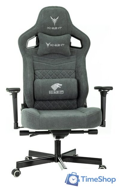 Игровое (геймерское) кресло Knight Hunter (серый Alfa 44) - Изображение №15 — Интернет-магазин Time-Shop