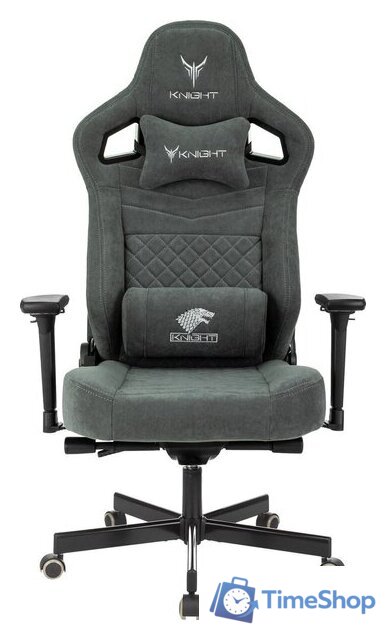 Игровое (геймерское) кресло Knight Hunter (серый Alfa 44) - Изображение №2 — Интернет-магазин Time-Shop