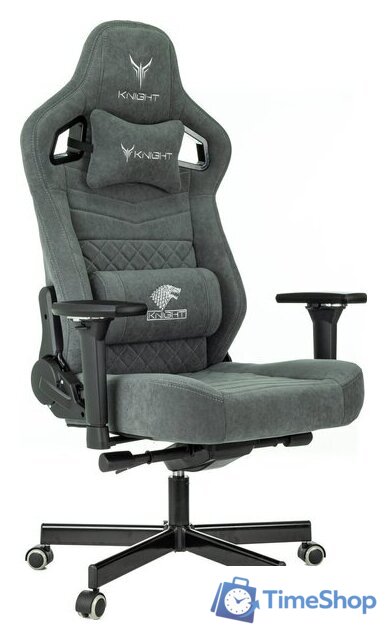 Игровое (геймерское) кресло Knight Hunter (серый Alfa 44) - Изображение №14 — Интернет-магазин Time-Shop