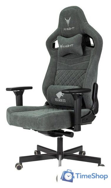 Игровое (геймерское) кресло Knight Hunter (серый Alfa 44) - Изображение №3 — Интернет-магазин Time-Shop