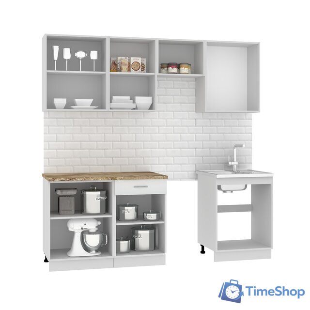 Готовая кухня Mio Tesoro Экстра-лайт 2.2 (белый/мадрид) - Изображение №3 — Интернет-магазин Time-Shop