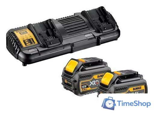Аккумулятор с зарядным устройством DeWalt DCB132T2 (18В/2x6 Ач) - Изображение №1 — Интернет-магазин Time-Shop