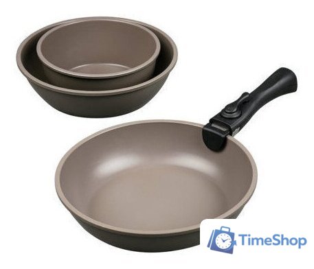 Набор сковород Lara LR01-300 (коричневый) - Изображение №2 — Интернет-магазин Time-Shop