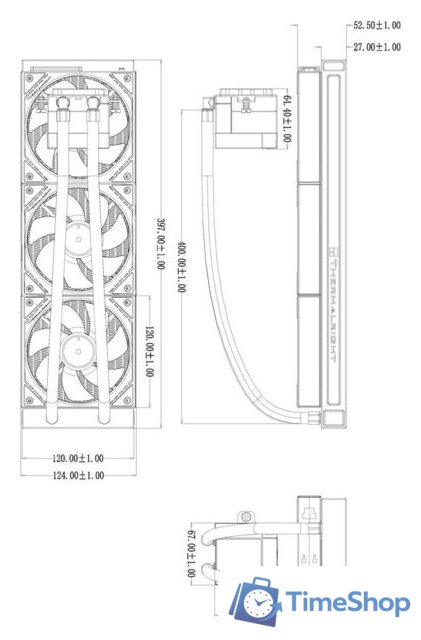 Система жидкостного охлаждения для процессора Thermalright Core Matrix 360 Vision ARGB (белый) - Изображение №10 — Интернет-магазин Time-Shop