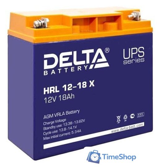 Аккумулятор для ИБП Delta HRL 12-18 X (12В/18 А·ч) - Изображение №1 — Интернет-магазин Time-Shop