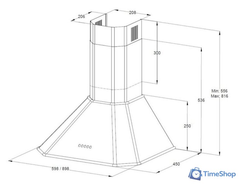 Кухонная вытяжка Korting KHC 9839 RGN - Изображение №2 — Интернет-магазин Time-Shop