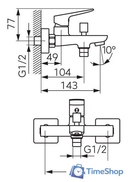 Смеситель Ferro Vitto VerdeLine BVI1VLBL - Изображение №2 — Интернет-магазин Time-Shop
