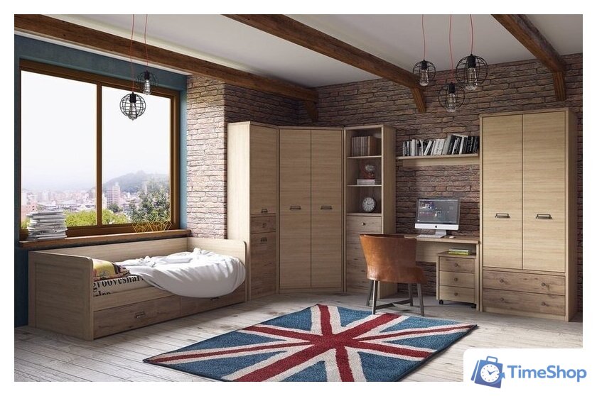 Кровать Anrex Diesel 90-2/D1 90x200 653498 (дуб мадура/веллингтон) - Изображение №5 — Интернет-магазин Time-Shop