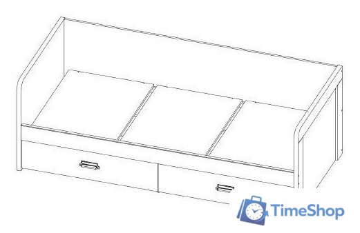 Кровать Anrex Diesel 90-2/D1 90x200 653498 (дуб мадура/веллингтон) - Изображение №4 — Интернет-магазин Time-Shop