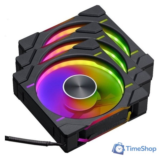 Комплект вентиляторов для корпуса Phanteks D30-120 D-RGB Reversed Black Triple PH-F120D30R_DRGB_PWM_BK01_3P - Изображение №2 — Интернет-магазин Time-Shop