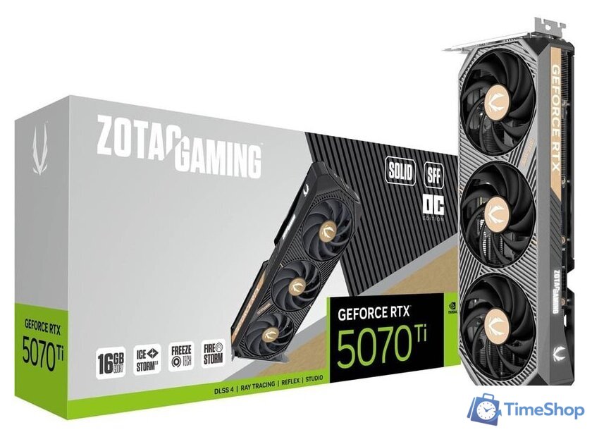 Видеокарта ZOTAC Gaming GeForce RTX 5070 Ti Solid SFF OC ZT-B50710J3-10P - Изображение №8 — Интернет-магазин Time-Shop