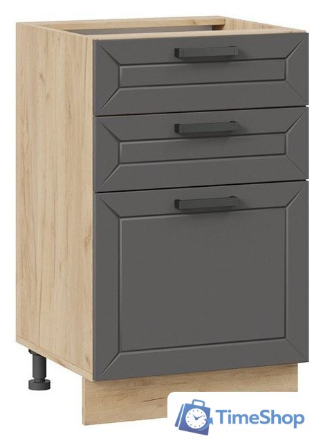 Шкаф напольный Трия Лорас 1Н5Я3 (дуб крафт золотой/холст вулкан) - Изображение №1 — Интернет-магазин Time-Shop