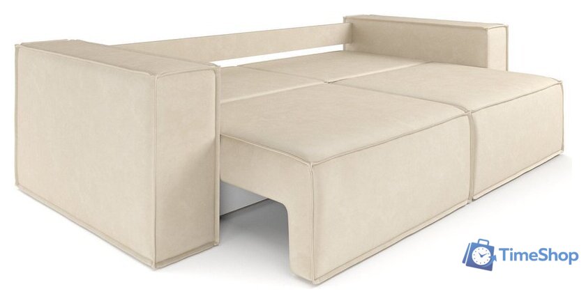 Диван Мебель-АРС Еврокнижка Эмби (бархат бежевый Star Velvet 6 Light Beige) - Изображение №6 — Интернет-магазин Time-Shop