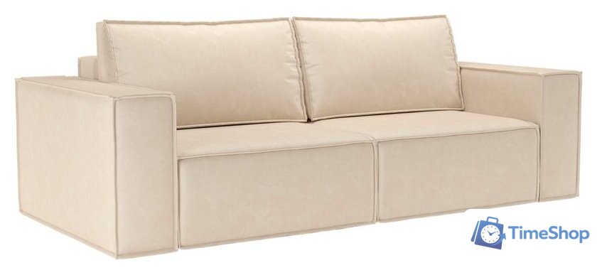 Диван Мебель-АРС Еврокнижка Эмби (бархат бежевый Star Velvet 6 Light Beige) - Изображение №1 — Интернет-магазин Time-Shop
