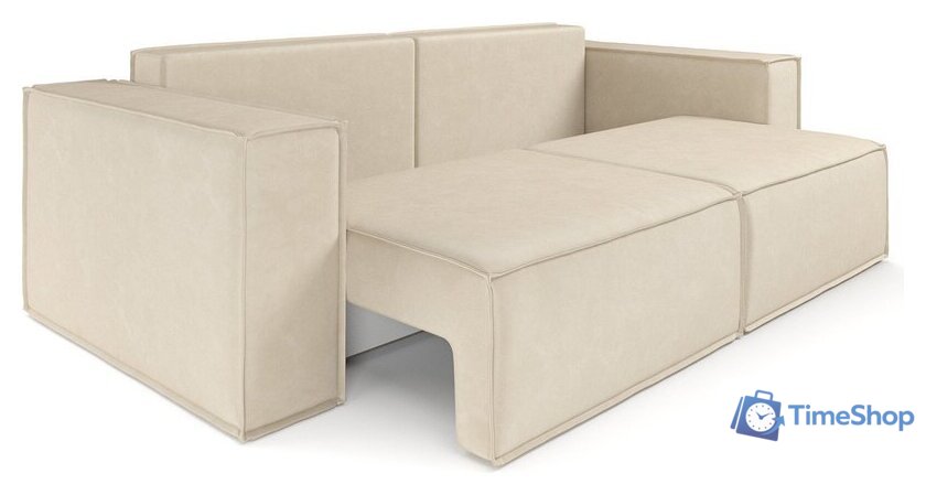 Диван Мебель-АРС Еврокнижка Эмби (бархат бежевый Star Velvet 6 Light Beige) - Изображение №5 — Интернет-магазин Time-Shop