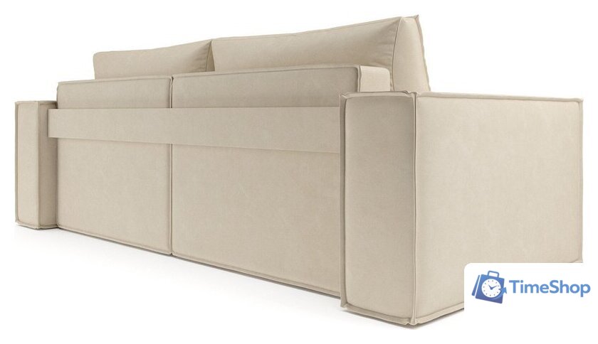 Диван Мебель-АРС Еврокнижка Эмби (бархат бежевый Star Velvet 6 Light Beige) - Изображение №4 — Интернет-магазин Time-Shop