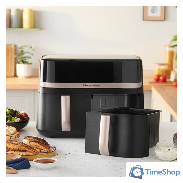 Аэрогриль (аэрофритюрница) Russell Hobbs Satis Fry DualBaske 27680-56 - Изображение №3 — Интернет-магазин Time-Shop